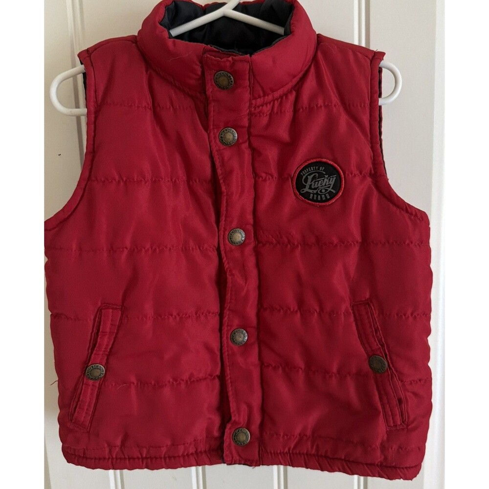 Lucky Brand Baby Quilted Puffer Vest Red Size 24M Toddler Winter Outerwear